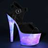 Pleaser - ADORE708REFL Sandale à bride à la cheville, Pole dance chaussures - Chaussures de pole dance - Noir/Violet Product image